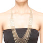 Gold-Toned Alloy Flower Necklace - The Pari | Swadesiicart