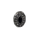 Silver-Plated Alloy Black Stone Pendant Necklace - The Pari | Swadesiicart