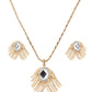 Gold-Polished Alloy Golden Stones Studded Pendant Necklace - The Pari | Swadesiicart