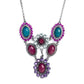 Silver-Plated Alloy Pastel Colour Statement Necklace - The Pari | Swadesiicart