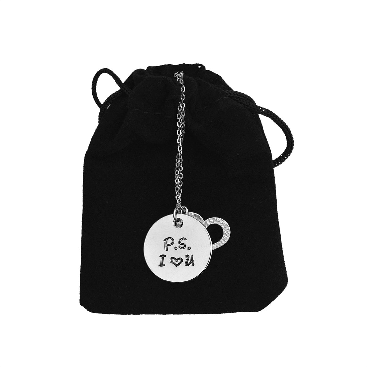 Silver-Plated Alloy Stainless Steel Love Quote Pendant Necklace - The Pari | Swadesiicart