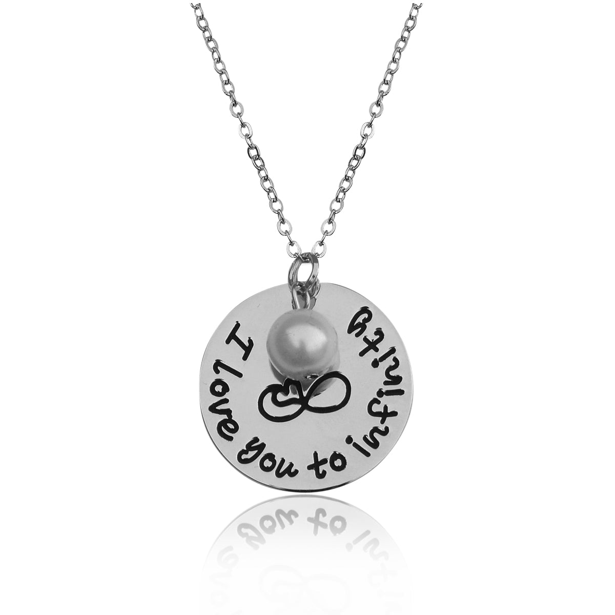 Silver-Plated Alloy Stainless Steel Love Quote Pendant Necklace - The Pari | Swadesiicart