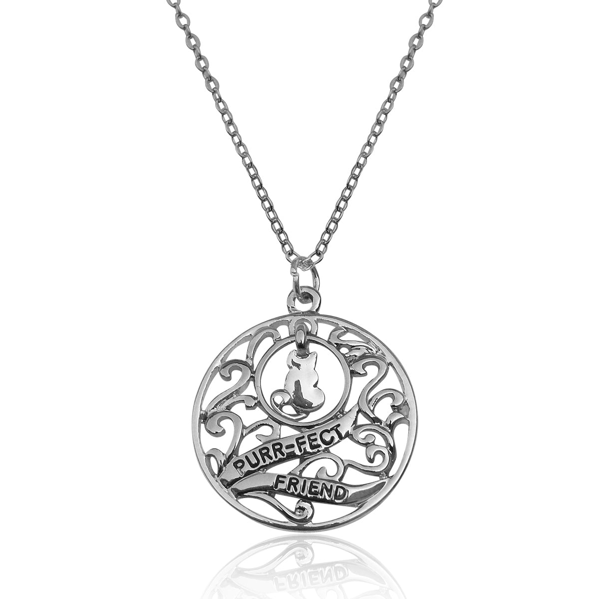 Silver-Plated Alloy Stainless Steel Love Quote Pendant Necklace - The Pari | Swadesiicart