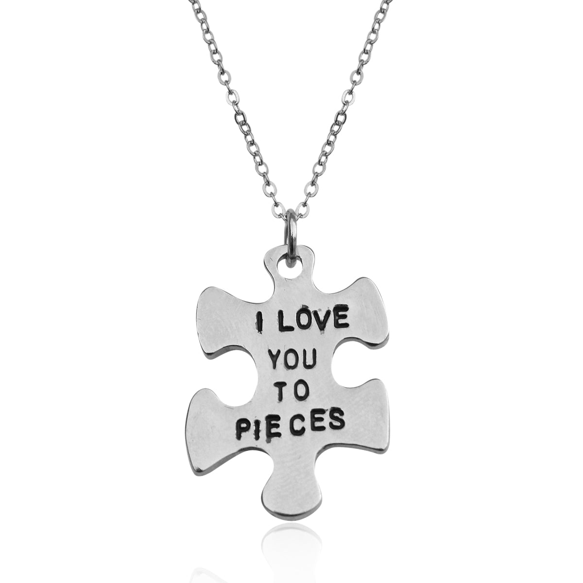 Silver-Plated Alloy Stainless Steel Love Quote Pendant Necklace - The Pari | Swadesiicart