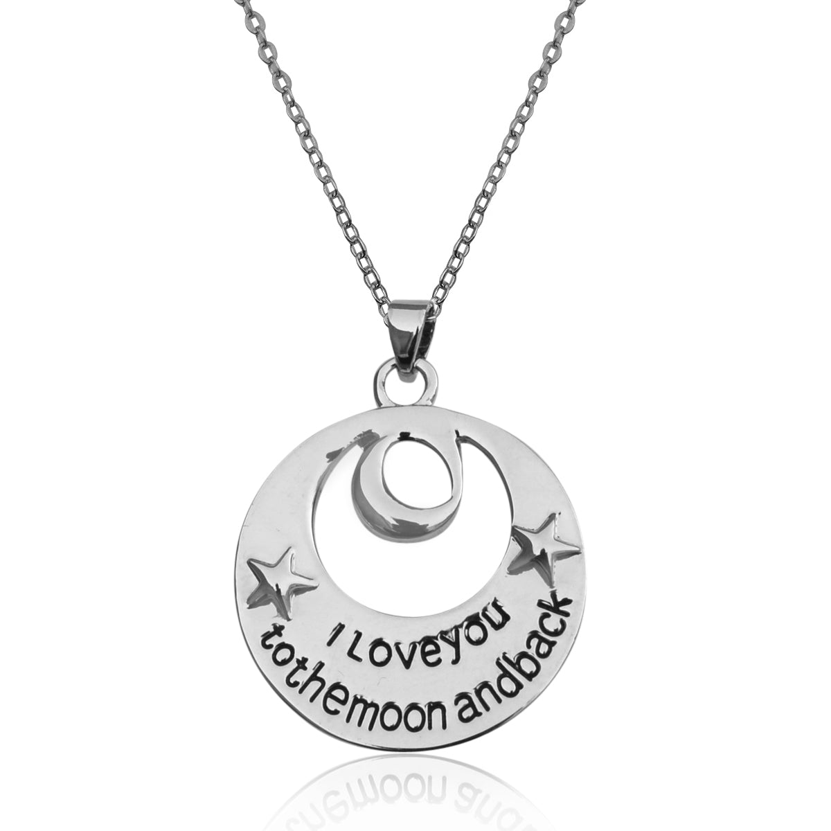 Silver-Plated Alloy Stainless Steel Love Quote Pendant Necklace - The Pari | Swadesiicart