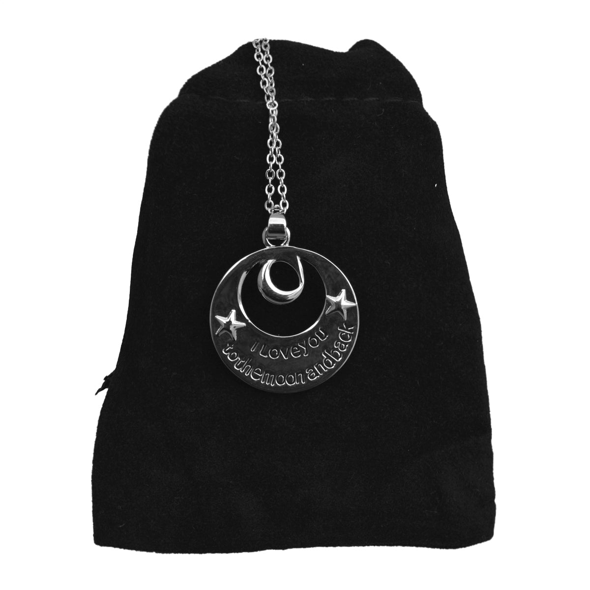 Silver-Plated Alloy Stainless Steel Love Quote Pendant Necklace - The Pari | Swadesiicart