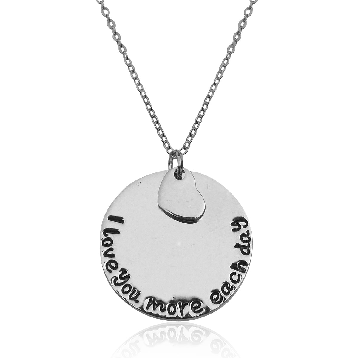 Silver-Plated Alloy Stainless Steel Love Quote Pendant Necklace - The Pari | Swadesiicart