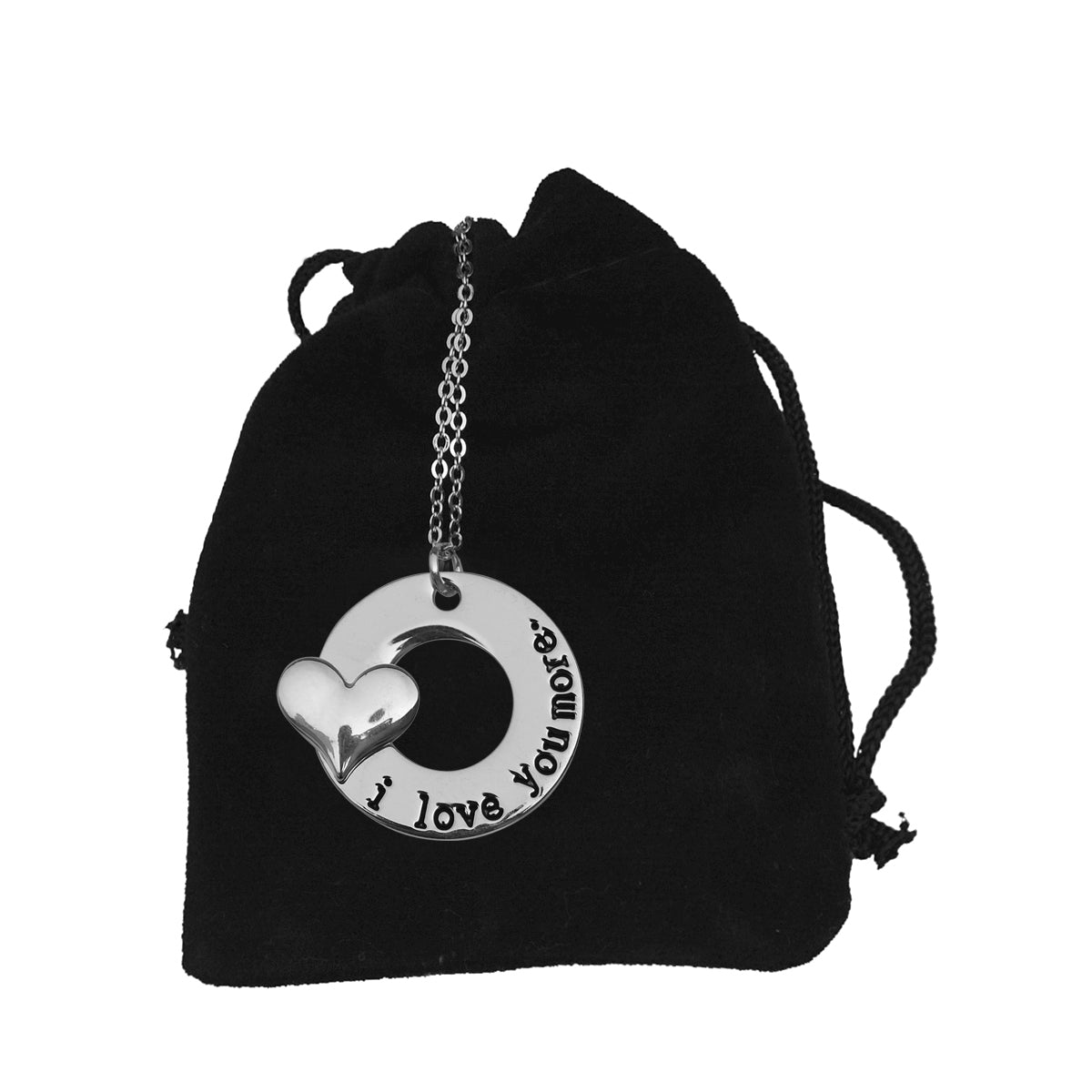 Silver-Plated Alloy Stainless Steel Love Quote Pendant Necklace - The Pari | Swadesiicart