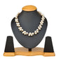 Gold-Toned Alloy Falling Pearl Necklace - The Pari | Swadesiicart