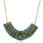 Gold-Polished Alloy Handcrafted Green Beaded Short Necklace - The Pari | Swadesiicart