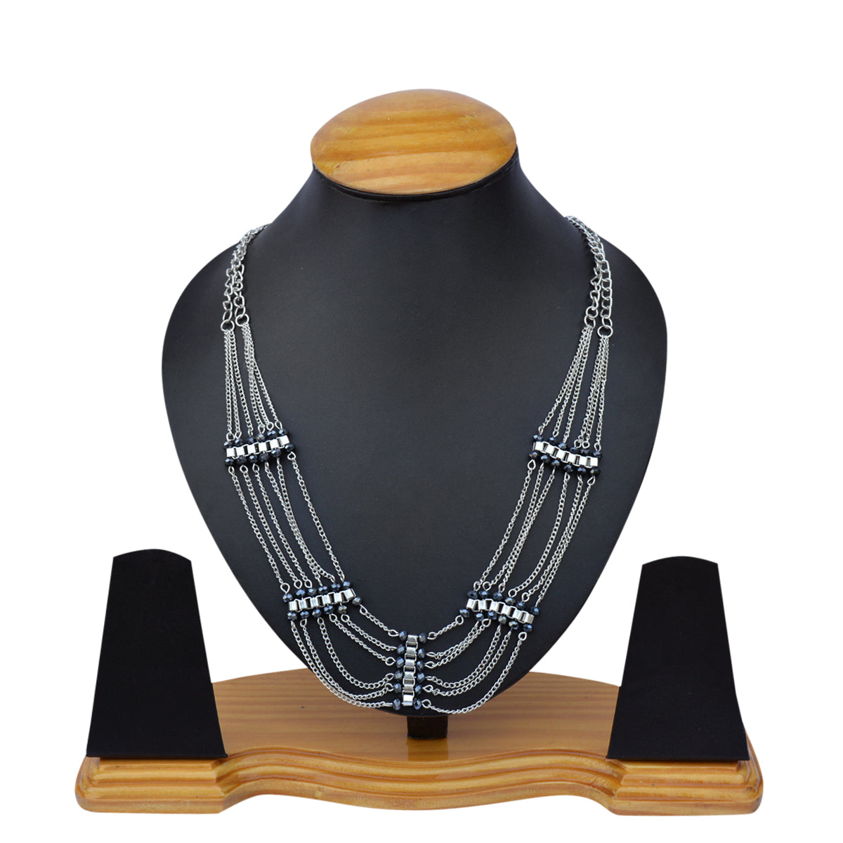Silver-Plated Alloy Designer Silver Chain Necklace - The Pari | Swadesiicart