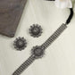 Rhodium-Plated Alloy Silver Beaded Choker Necklace - The Pari | Swadesiicart