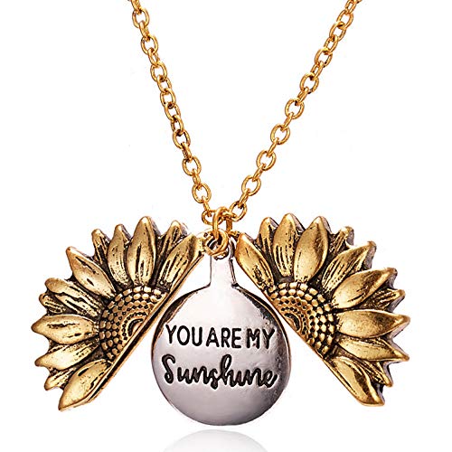 Gold-Polished Alloy Sunshine Charm Pendant Necklace - The Pari | Swadesiicart