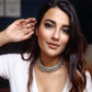 Rhodium-Plated Alloy Silver Bead Cluster Choker Necklace - The Pari | Swadesiicart