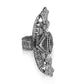 Silver-Plated Alloy Big Silver Stylish Ring - The Pari | Swadesiicart