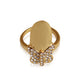 Gold-Polished Alloy Stylish Golden Nail Ring - The Pari | Swadesiicart
