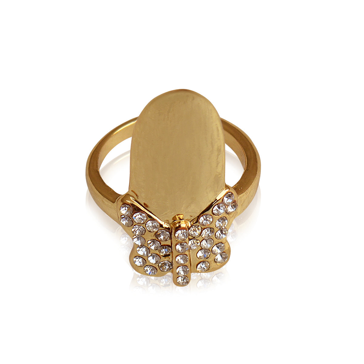 Gold-Polished Alloy Stylish Golden Nail Ring - The Pari | Swadesiicart