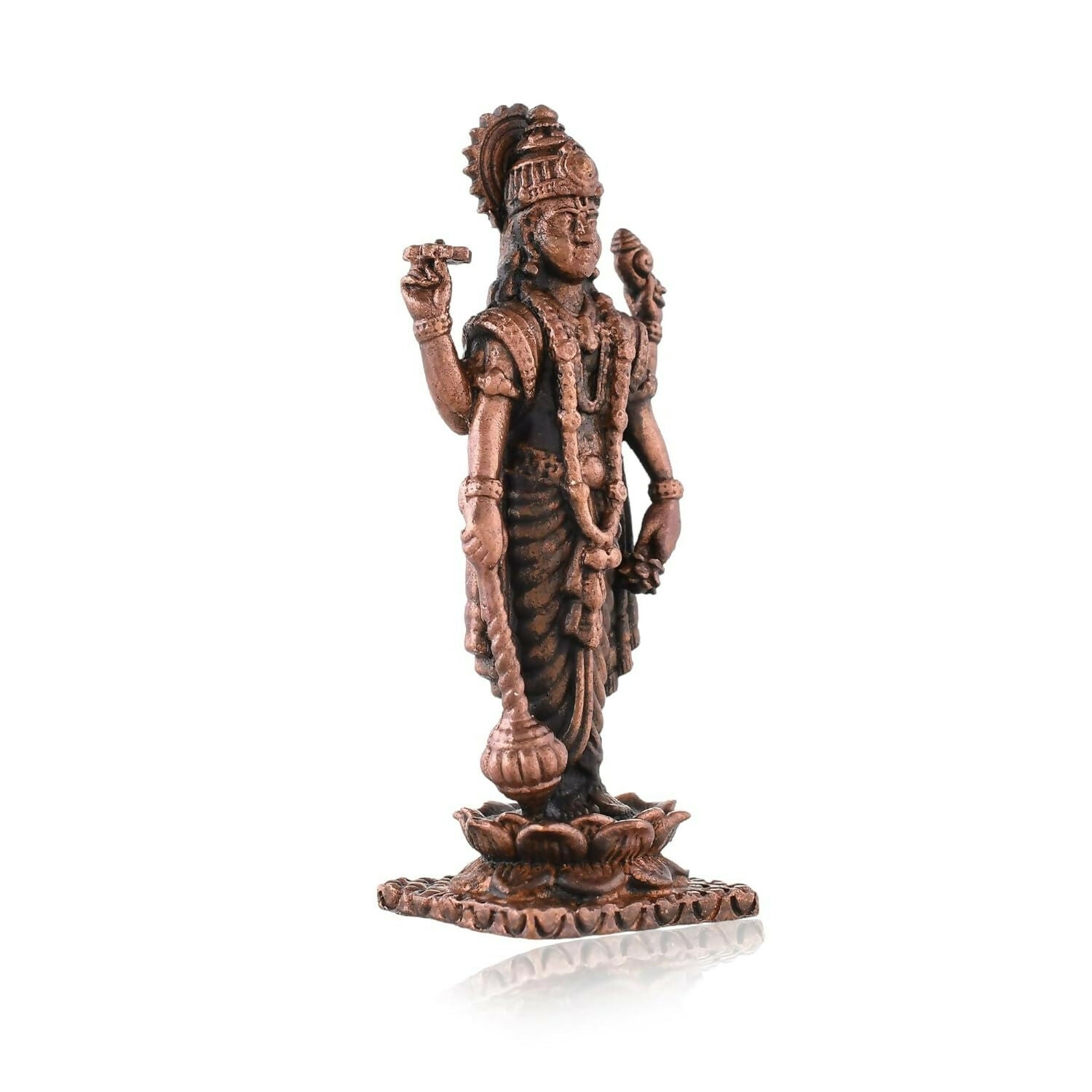 Craftvatika Copper Vishnu Idol - Swadesiicart