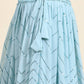 Blue Pure Viscose Georgette Sequence Embroidery work Lehenga Choli with Dupatta - Aakriti