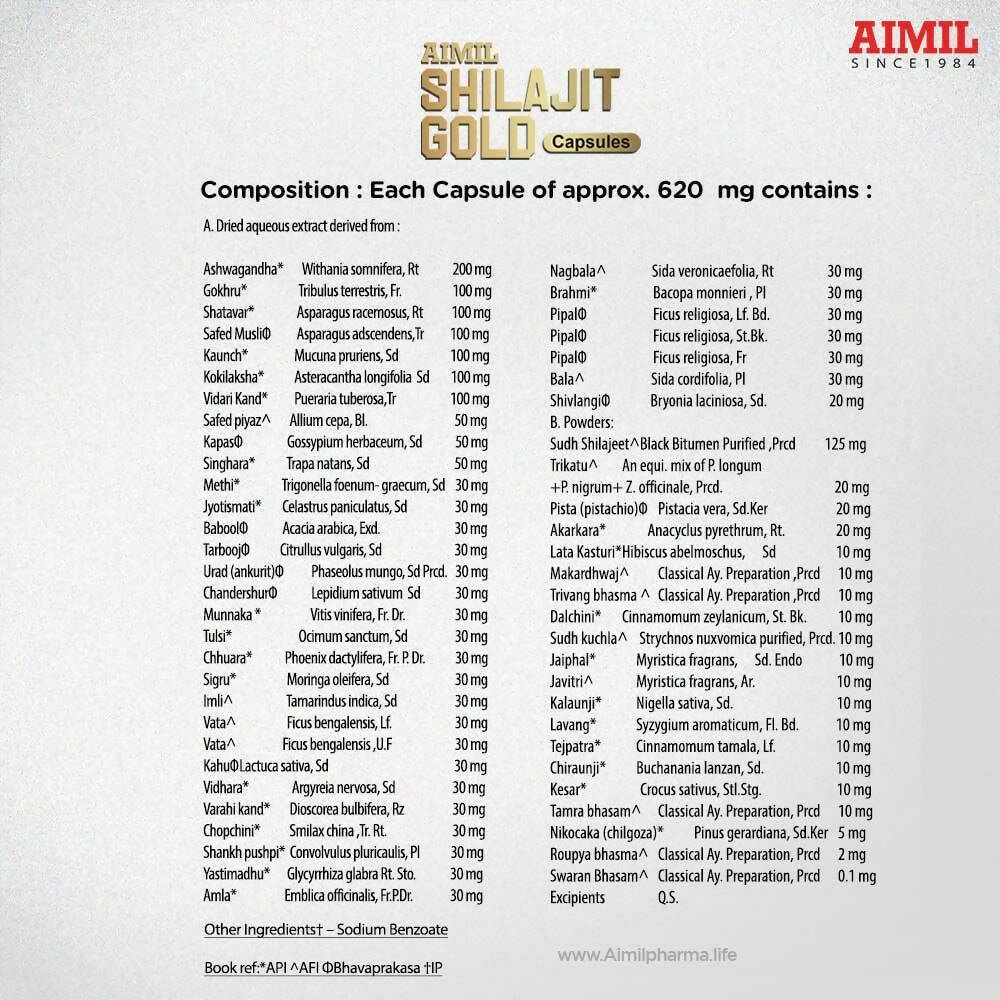 Aimil SJ Gold Capsules – Performance Booster - Swadesiicart