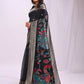 Shree Shyam Fashion Linen Cotton Black Saree