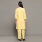 Breathables Women Cotton Printed Loungewear Kurta And Pants Co-Ord Set Yellow I Nightwear | Abstract Print