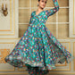 Pomcha Jaipur Blue Saadgi Phulwari Anarkali Set | Swadesiicart