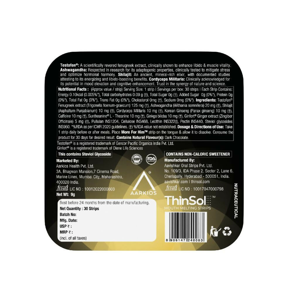 Aarkios More For Him Thi Solves Oral Strips - Swadesiicart