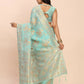 Shree Shyam Fashion Linen Cotton Sea Green Saree