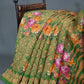Shades Of Parrot Green Floral Design Semi Chanderi Saree By Gayathri Reddy Designer Studio | Swadesiicart