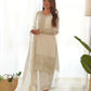 Joban Fashion White Kurta Set Silk Sequence Embroidery Work - Swadesiicart