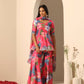 Pomcha Jaipur Pink Gul Qudrat Sharara Set | Swadesiicart