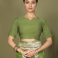 Shree Shyam Fashion Linen Cotton Green Saree