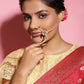 Gold-Polished White Green Kundan-Studded Pearl Beaded Nosepin - Ruby Raang | Swadesiicart