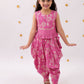Lil Drama Khilkhilahat Pink Top and Dhoti Set For Girls | Swadesiicart