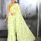 Aayaa Designer Printed Georgette Saree - Multi Color