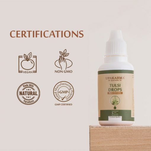 Upakarma Ayurveda Tulsi Drops Boosts Immunity - Swadesiicart