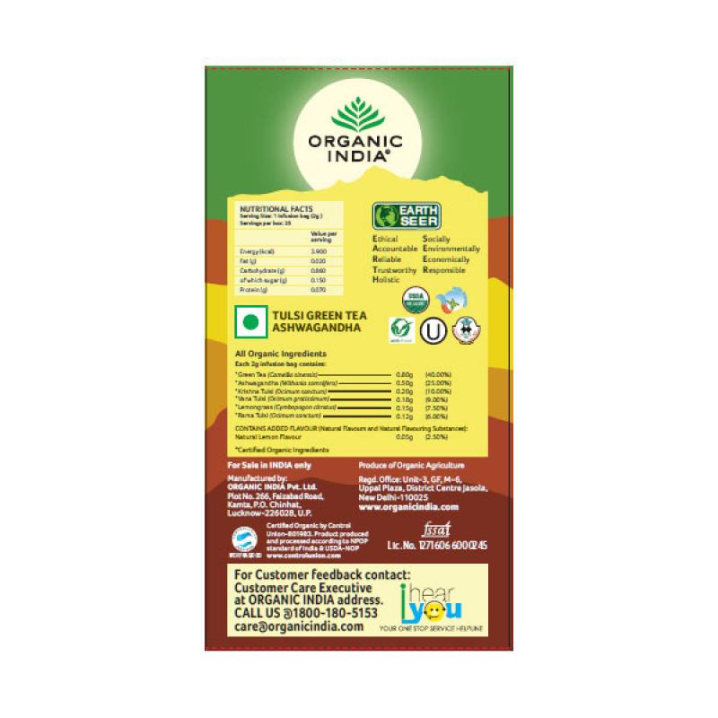 Tulsi Green Tea Ashwagandha | 25 tea bags