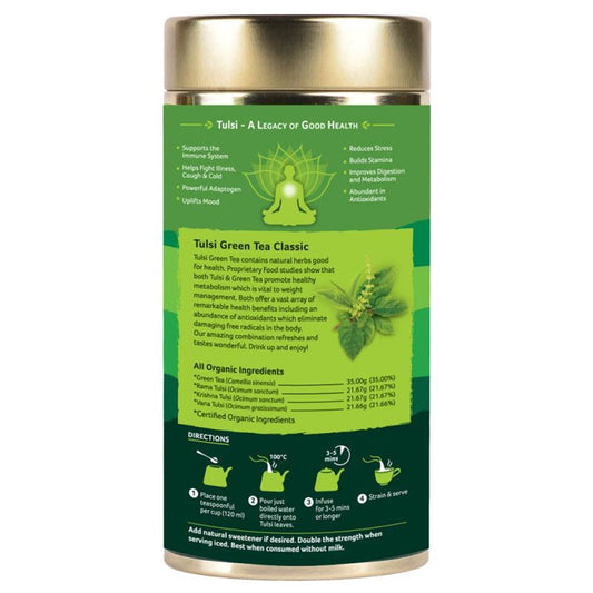 Organic India Tulsi Green Tea Classic Tin