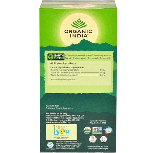 Organic India Tulsi Original 25 Tea Bags - Swadesiicart