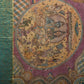 Turquoise and Burgundy Kalamkari Hand Painted Kanchipuram Silk Handloom Saree with Ramayan Theme Design - Global Threads | Swadesiicart