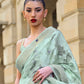 Lovely Teal Blue Polly Brasso Designer Saree - Emponline | Swadesiicart