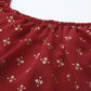 Ahalyaa Womens Maroon Cotton Blend Gold Printed Dress | Swadesiicart