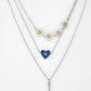 VOJ Beads Silver Plated Stainless Steel Layered Chain | Swadesiicart