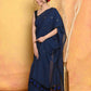 Very Much Indian Pure Mul Cotton Handloom Saree - Dark Blue | Swadesiicart