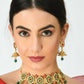 Mominos Fashion Johar Kamal Women Gold-Polished Brass Finish Meena & Pearls Work Choker | Swadesiicart
