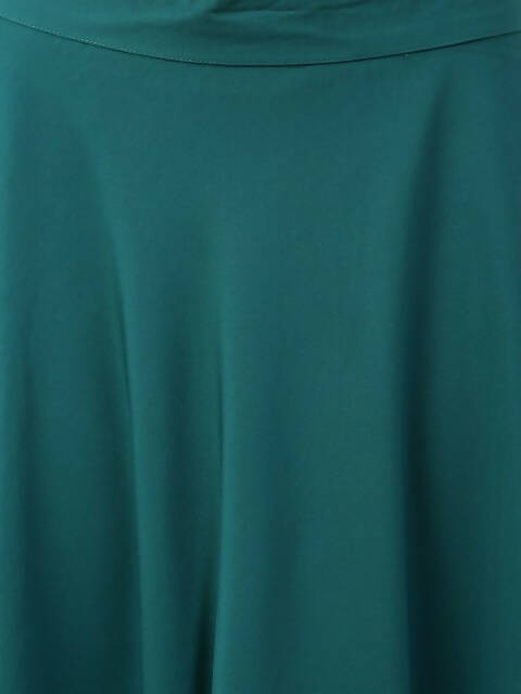 FIORRA Women's Teal Green Crepe Straight Kurta Skirt With Dupatta - Swadesiicart