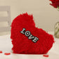 Tied Ribbons Valentine Gift With Heart Shape Pillow Fur Cushion (Red) | Swadesiicart