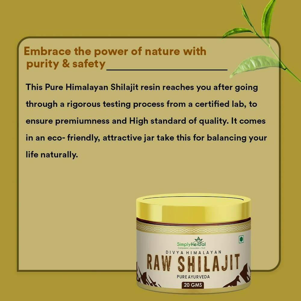 Simply Herbal Natural Divya Himalayan Raw Sj | Swadesiicart