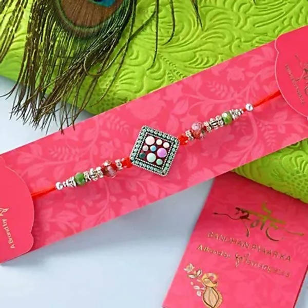 Designer Beads Rakhi N Assorted Chikki Combo | Swadesiicart